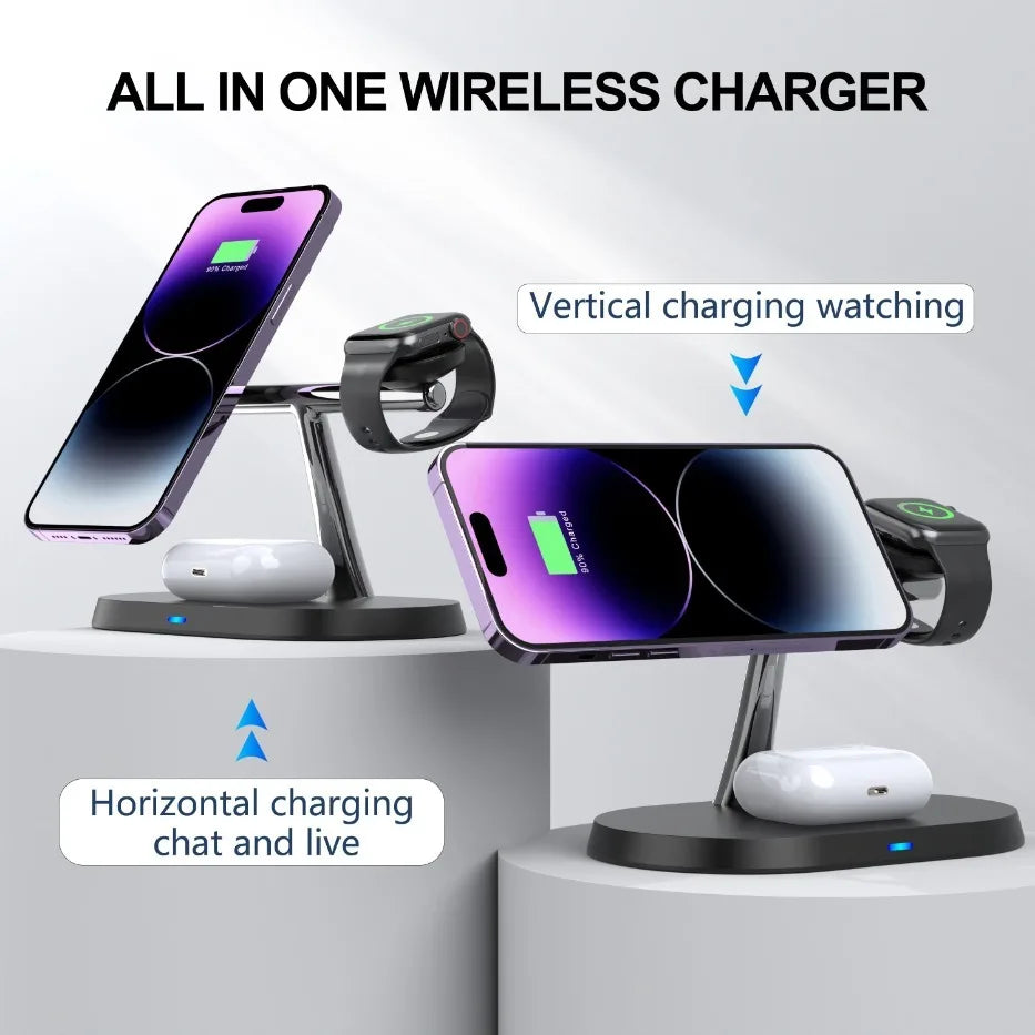 3 in 1 Magnetic 100W Wireless Charger Stand