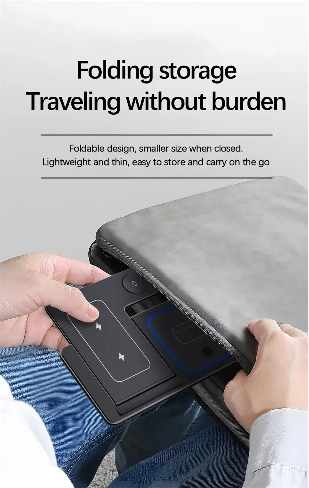 30W 3 in 1 Foldable Magnetic Wireless Charger Stand