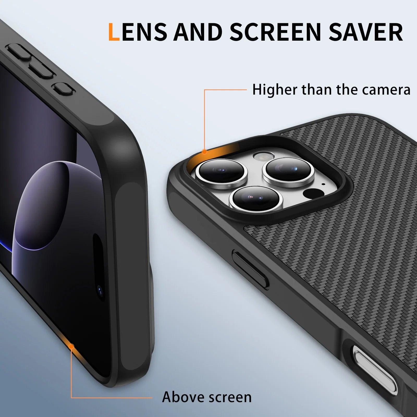 Carbon Fiber Textured Plastic Case