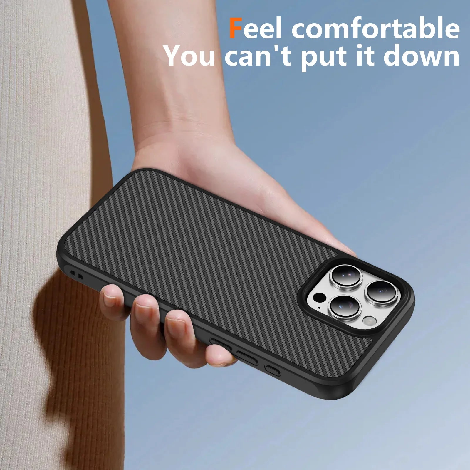 Carbon Fiber Textured Plastic Case