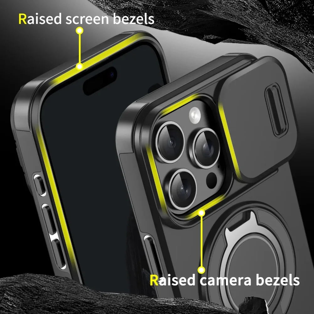 Heavy-Duty Rugged Armor Magnetic Bracket Case
