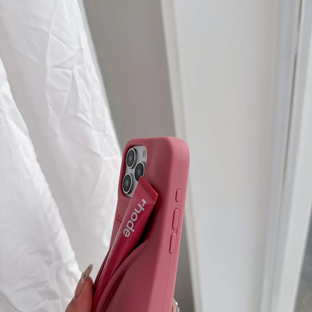 RHODE Liquid Silicone Lipstick Holder iPhone Case