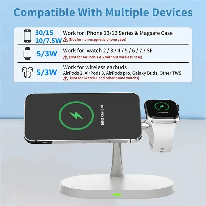 3 in 1 Magnetic 100W Wireless Charger Stand