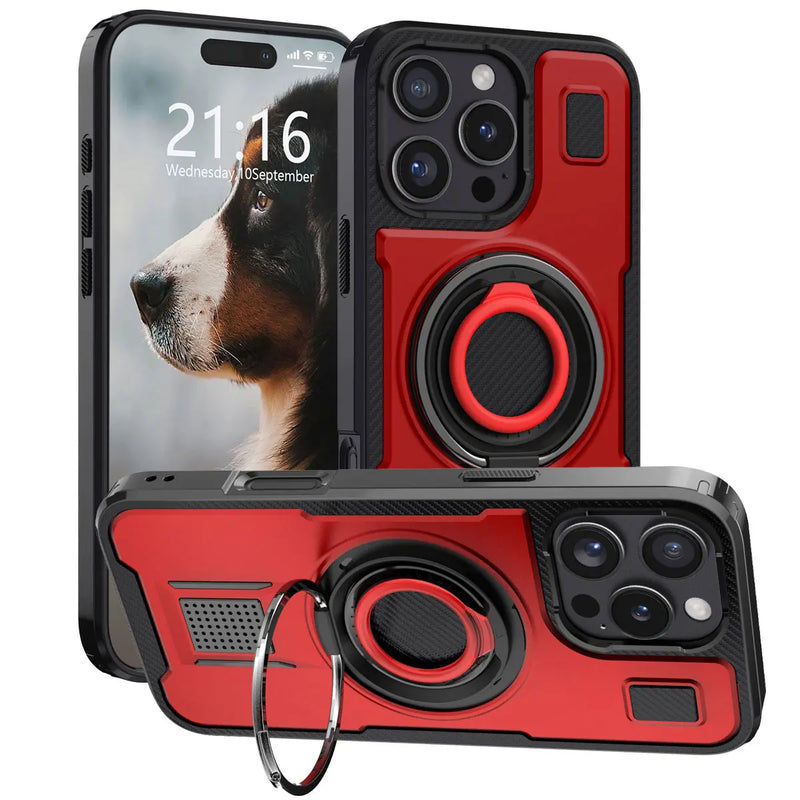 Shockproof Double Ring Kickstand Case
