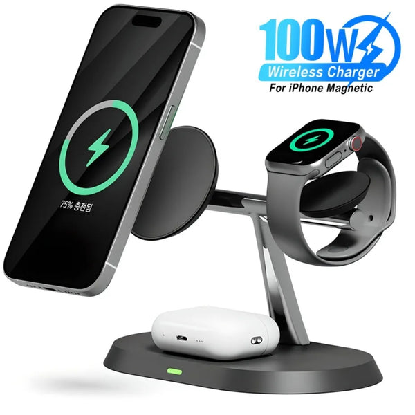 3 in 1 Magnetic 100W Wireless Charger Stand