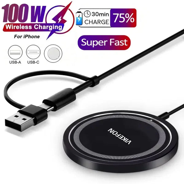100W Magnetic Wireless Charger Pad