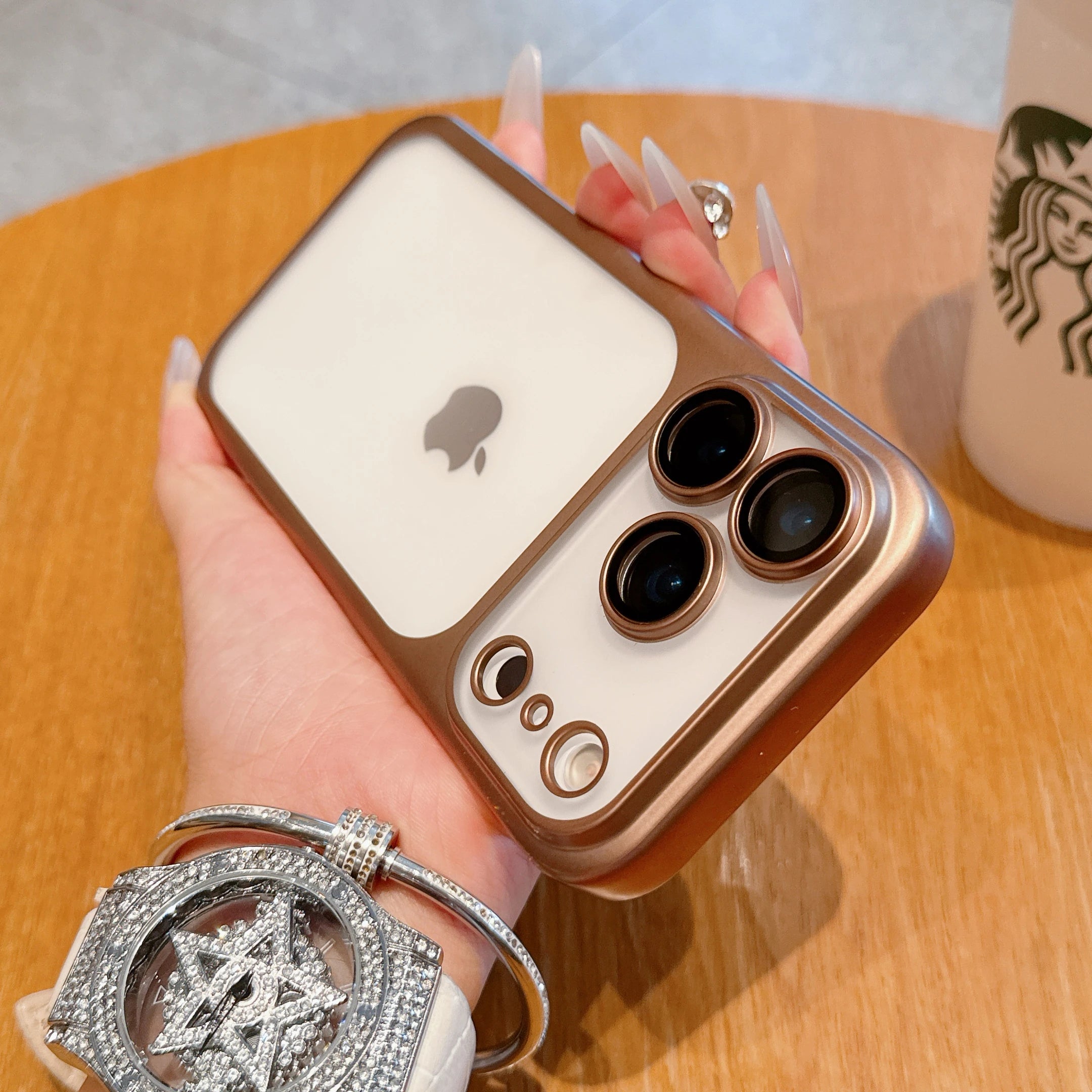 Transparent Plating Frame Case